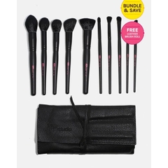 BỘ CỌ 10 CÂY KÈM BAO DA AOA PLUSH Faux Mink Brush Set