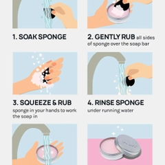 Soap giặc bông mút / cọ AOA Soap - ROSE