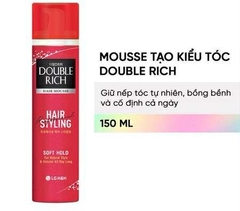 Mousse Tạo Kiểu Tóc Double Rich- SOFT HOLD Giữ Nếp Tự Nhiên 150ml