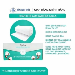 Khăn Khô Bông Bạch Tuyết Calla Làm Sạch Da 80 Miếng