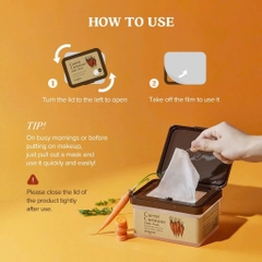 Mặt Nạ Dưỡng Da, Cấp Ẩm Hàng Ngày Skinfood Carrot Carotene Daily Mask - Hộp ( 30 masks)