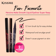 Bút kẻ mắt Kissme Smooth Liquid Eyeliner Super Keep 0.4ml