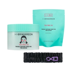 Set toner pad  Bringgreen Tea Tree Cica Trouble Soothing Toner Pad PHIÊN BẢN SUQID GAME