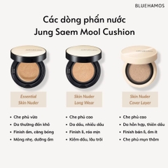 Set Phấn Nước Jung Saem Mool Essential Skin Nuder Cushion SPF50+ PA+++  ( hộp 14g + refill 14g)