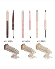 Chì kẻ & mascara chân mày Flower Knows The Sweetie Bear Dual-Ended Brow Gel & Pencil - 02 Natural Brown