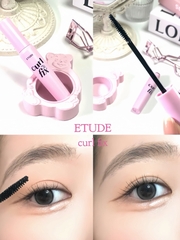 Set mascara Etude Fix Curl  BLACK + lược chải mi