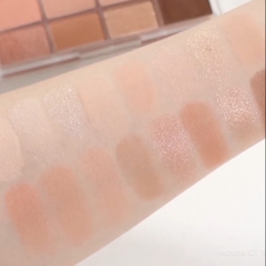 Set phấn mắt Wakemake Soft Blurring Eye Palette - 03 Sunset Blurring + kem lót mắt