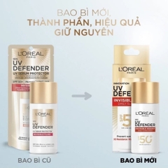 Kem Chống Nắng Thoáng Da Mỏng Nhẹ Loreal Paris UV Defender Invisible Resist Daily Sunscreen SPF50+ PA++++
