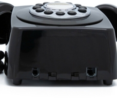 GPO Retro GPO746WBLK 746 Wall Mount Push Button Telephone - Black (Large Item, Black)