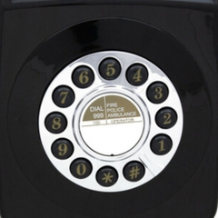 GPO Retro GPO746WBLK 746 Wall Mount Push Button Telephone - Black (Large Item, Black)