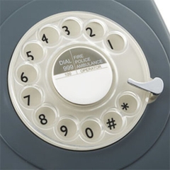GPO Retro GPO746RGY 746 Desktop Rotary Dial Telephone - Grey (Large Item, Gray)