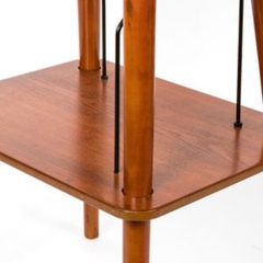 GPO Retro GPORPS Canterbury Retro Wooden Record Player Stand With Vinyl Storage- Brown (Large Item, Wood, Brown)