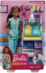 Mattel - Barbie Career - Baby Doctor Playset, African American (Large Item, Doll)