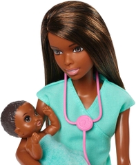 Mattel - Barbie Career - Baby Doctor Playset, African American (Large Item, Doll)