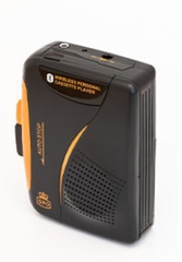 GPO Bluetooth Personal Cassette Player/Radio with Headphones (Large Item, Bluetooth, Black)