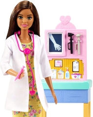 Mattel - Barbie Pediatrician Playset, Brunette (Large Item, Doll)