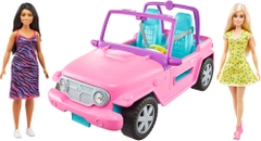 Mattel - Barbie and Friend Jeep (Large Item, Doll)