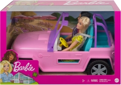 Mattel - Barbie and Friend Jeep (Large Item, Doll)