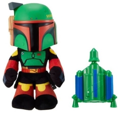 Mattel Collectible: Star Wars: The Book of Boba Fett: Rocket Launching Boba Fett Feature Plush (Large Item, Plush)