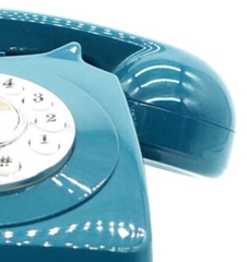 GPO Retro GPO746DPBAZ 746 Desktop Push Button Telephone - Azure Blue (Large Item, Blue)