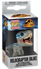 FUNKO POP! KEYCHAIN: Jurassic World Dominion - Velociraptor (Blue) (Vinyl Figure)