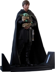 Diamond Select - STAR WARS: THE MANDALORIAN LUKE SKYWALKER AND GROGU PREMIER COLLECTION 1/7 SCALE STATUE (Large Item, Statue, Collectible)