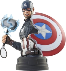 Diamond Select - Marvel - Avengers Endgame Captain America Bust (Large Item, Statue, Collectible)