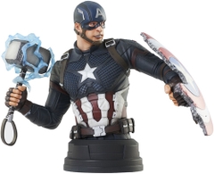 Diamond Select - Marvel - Avengers Endgame Captain America Bust (Large Item, Statue, Collectible)