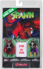McFarlane Toys - Page Punchers - Spawn 3" Figure With Comic 2Pk - Wave 1 - Spawn And Anti-Spawn (Spawn #1) (Large Item, Action Figure)