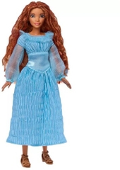 Mattel - Disney The Little Mermaid Ariel on Land Doll, in Blue Dress (Large Item, Doll)
