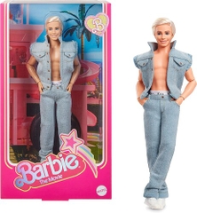 Mattel - Barbie The Movie Ken Doll Wearing All-Denim Matching Set with Ken Underwear (Large Item, Doll)