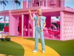 Mattel - Barbie The Movie Ken Doll Wearing All-Denim Matching Set with Ken Underwear (Large Item, Doll)
