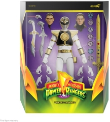 Super7 - Mighty Morphin Power Rangers ULTIMATES! Wave 4 - White Ranger (Large Item, Collectible, Figure, Action Figure)