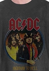 AC/DC HIGHWAY TO HELL AMPLIFIED VINTAGE CHARCOAL X LARGE T SHIRT