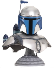 Diamond Select Toys Llc - Sw Legends 3D Attack Of The Clones Jango Fett 1/2 Scale Bust (Large Item, Statue, Collectible)