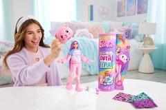 Mattel - Barbie Cutie Reveal - Cozy Cute Tees Barbie with Teddy Bear (Large Item, Doll)