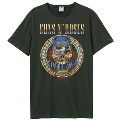 GUNS N ROSES CIVIL WAR AMPLIFIED LARGE VINTAGE CHARCOAL T SHIRT