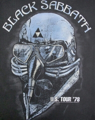 BLACK SABBATH 78 TOUR AMPLIFIED VINTAGE CHARCOAL XX LARGE T SHIRT