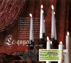 ĐĨA CD LỆ QUYÊN - LỜI YÊU CÒN MÃI (VOL.2)