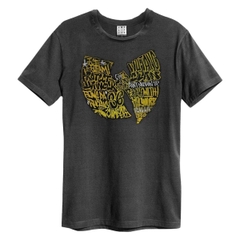 WU TANG CLAN - GRAFFITI LOGO AMPLIFIED LARGE VINTAGE CHARCOAL T S