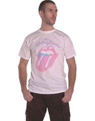 THE ROLLING STONES - WASHED OUT AMPLIFIED VINTAGE WHITE X LARGE T