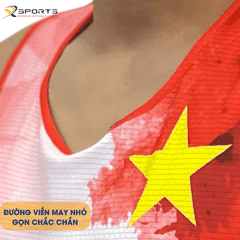 ÁO CHẠY BỘ NAM NỮ CỜ ĐỎ SAO VÀNG VIỆT NAM MS283