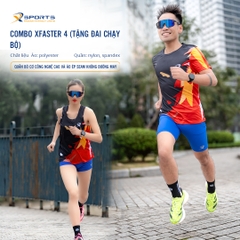 COMBO XFASTER 4:  ÁO ĐEN + QUẦN XANH (TẶNG ĐAI CHẠY BỘ)