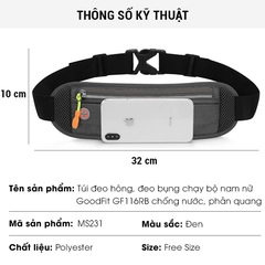 TÚI ĐEO HÔNG, ĐEO BỤNG CHẠY BỘ NAM NỮ GOODFIT MS231