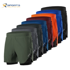 QUẦN CHẠY BỘ ARSUXEO 2 LỚP (BOXER) THOÁNG KHÍ CÓ DẢI DẮT ÁO - MS04
