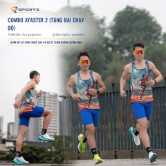 COMBO XFASTER 2:  ÁO XANH + QUẦN XANH (TẶNG ĐAI CHẠY BỘ)