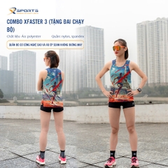 COMBO XFASTER 3:  ÁO XANH + QUẦN ĐEN (TẶNG ĐAI CHẠY BỘ)