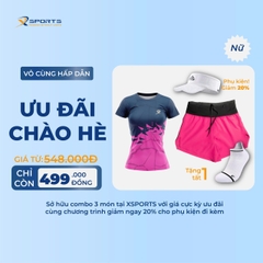 COMBO XSPOSTS 2: ÁO T SHIRT HỒNG + QUẦN LIỀN ĐAI HỒNG (TẶNG TẤT CHẠY BỘ)