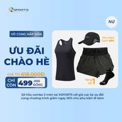 COMBO XSPOSTS 21: ÁO SINGLET ĐEN + QUẦN LIỀN ĐAI ĐEN (TẶNG TẤT CHẠY BỘ)