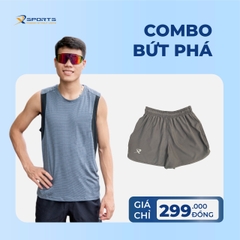 COMBO BỨT PHÁ 6: ÁO SINGLET XÁM + QUẦN MỘT LỚP XÁM (DÀNH CHO NAM)